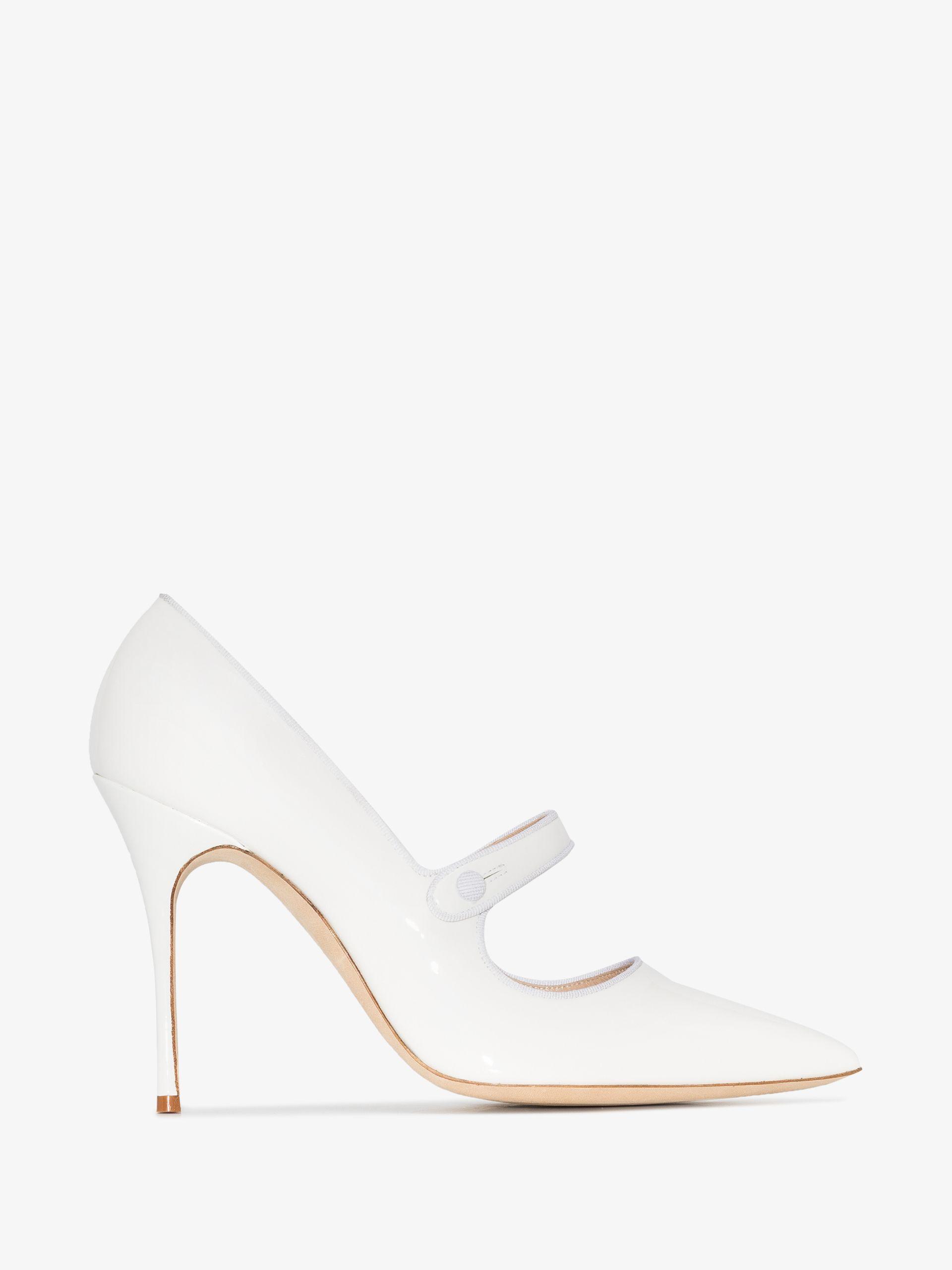 Manolo Blahnik Campari 105 Leather Mary 