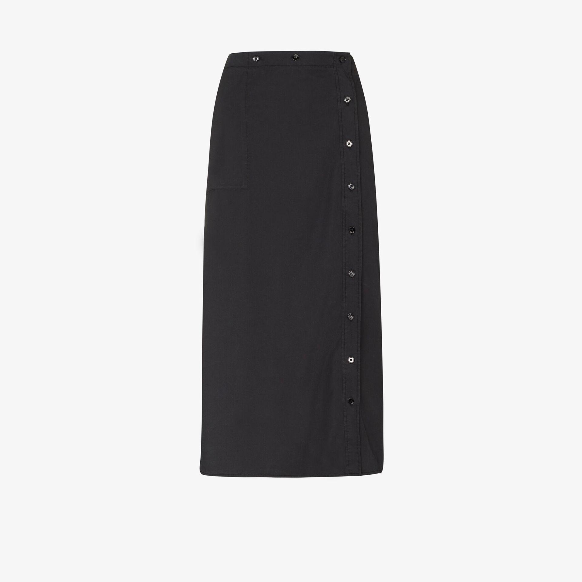 Lemaire Button-up Midi Skirt in Black | Lyst