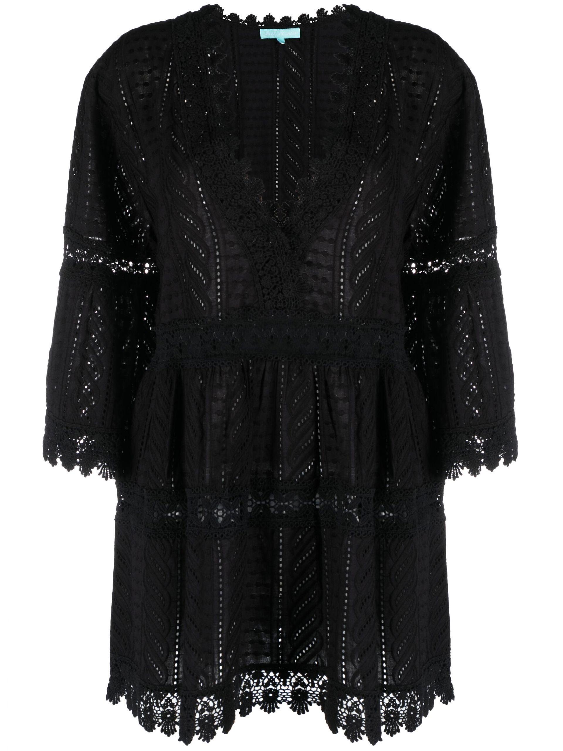 Melissa Odabash Victoria Broderie Anglaise Cotton Dress in Black | Lyst