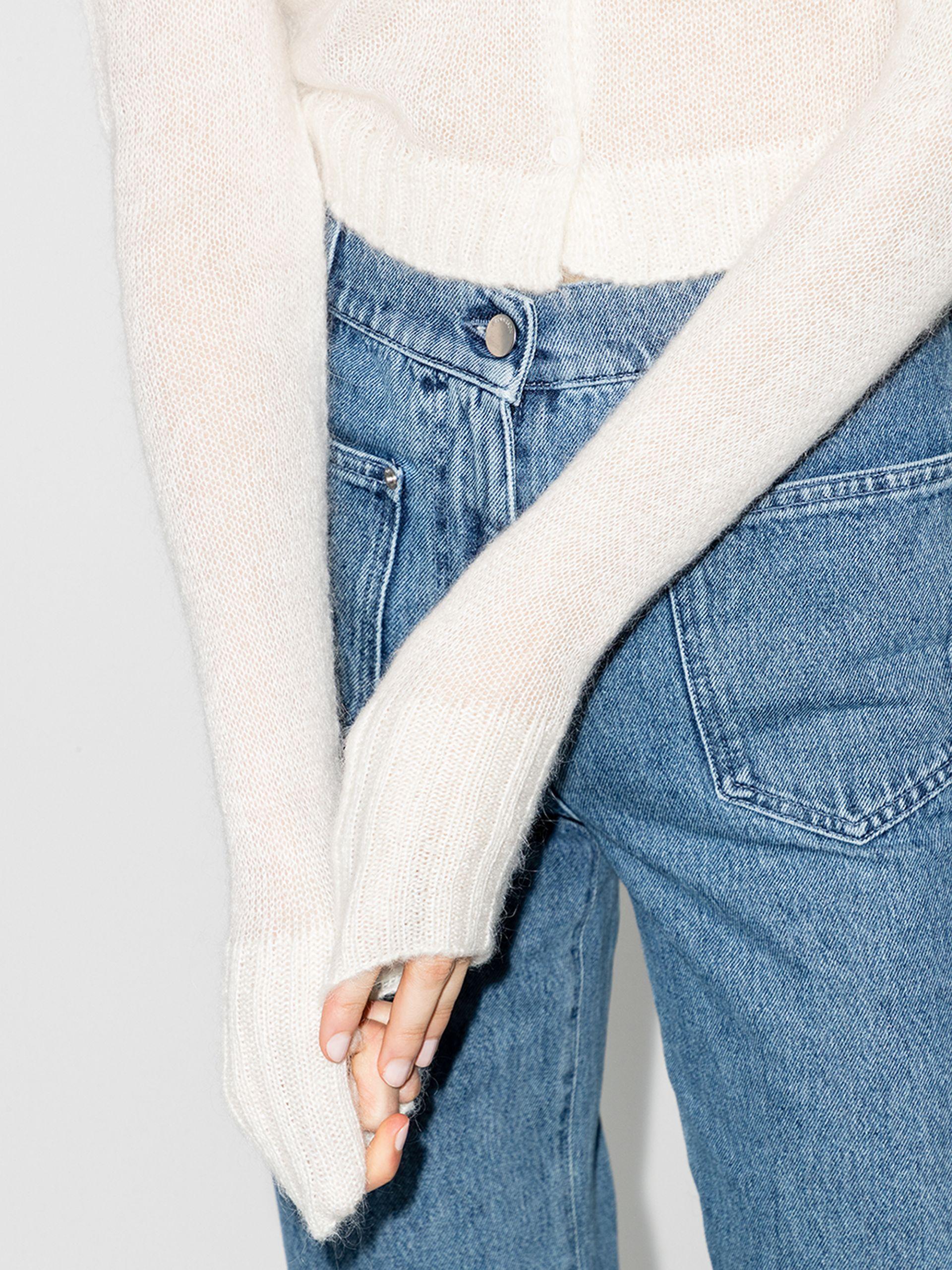 mohair ribbed cardigan