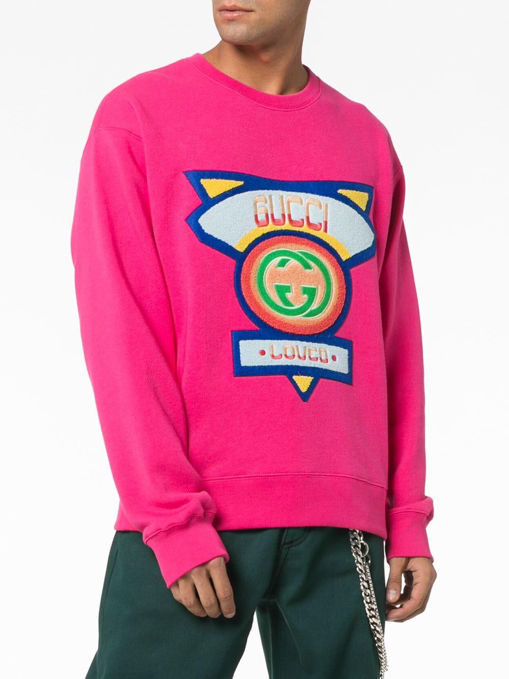 Gucci Sweatshirt With '80s Patch in Pink for Men | Lyst