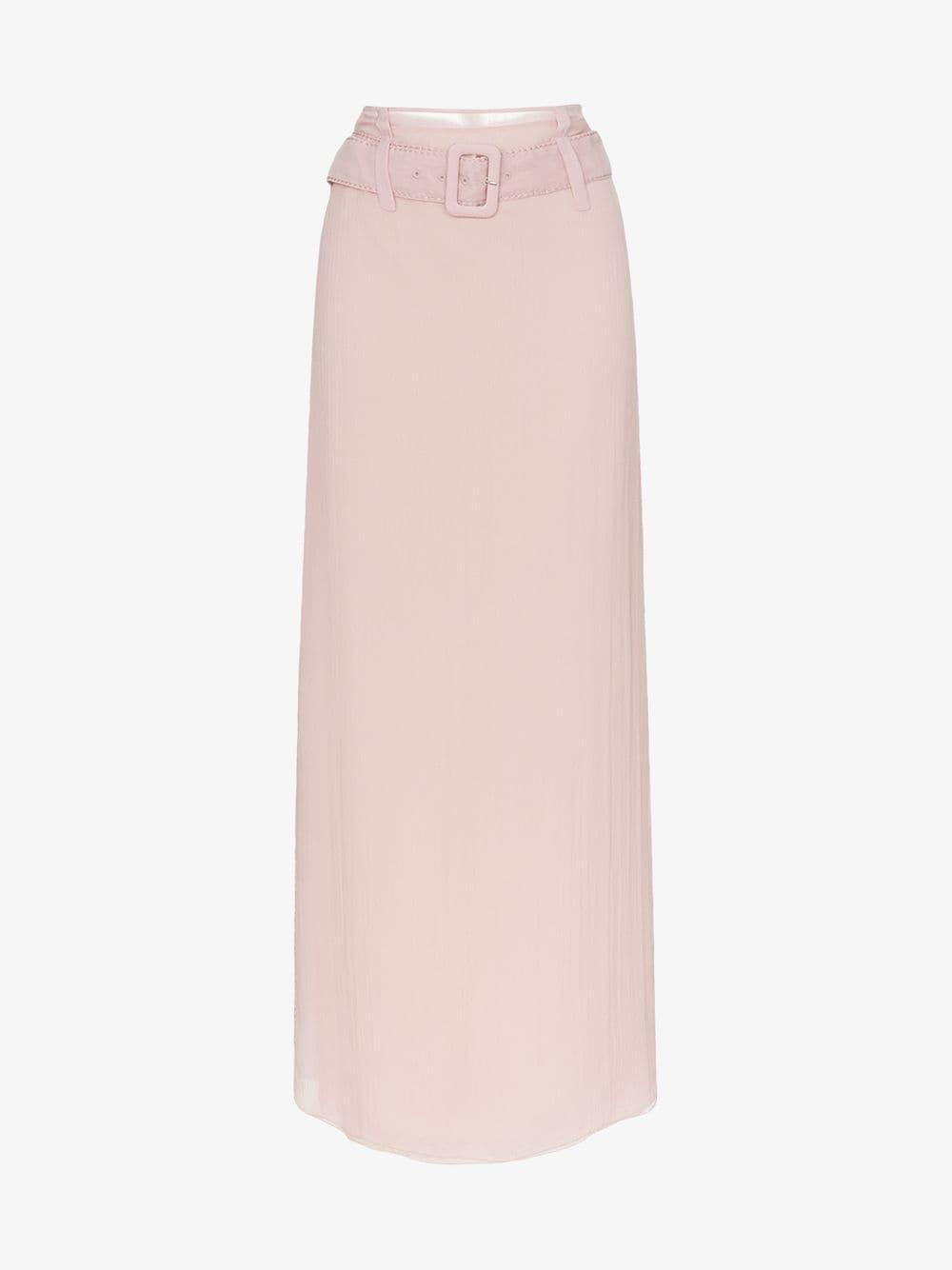 Prada Chiffon Skirt in Pink | Lyst
