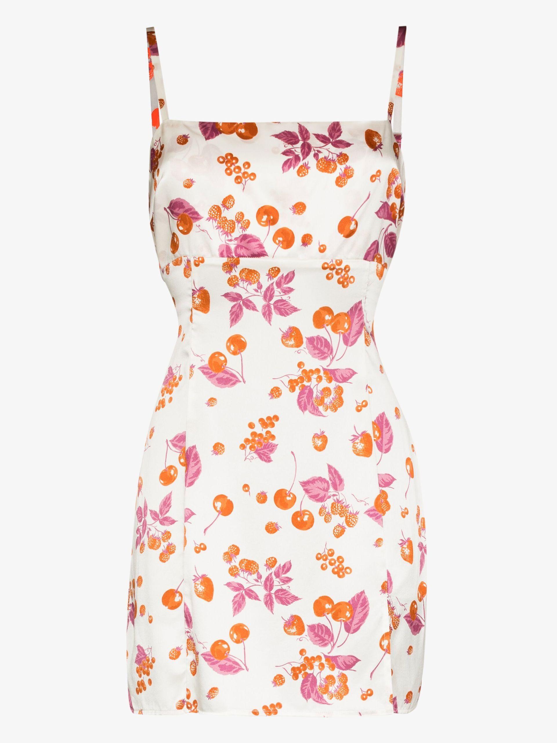 Reformation Jasmin Fruit Print Silk 