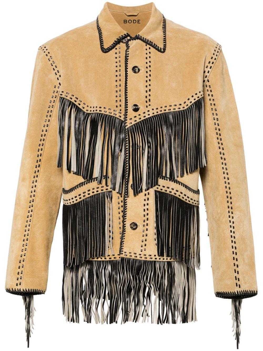 Bode Appalachian Fringed Suede Jacket in White for Men | Lyst Bode Appalachian Fringed Suede Jacket in White for Men | Lyst
