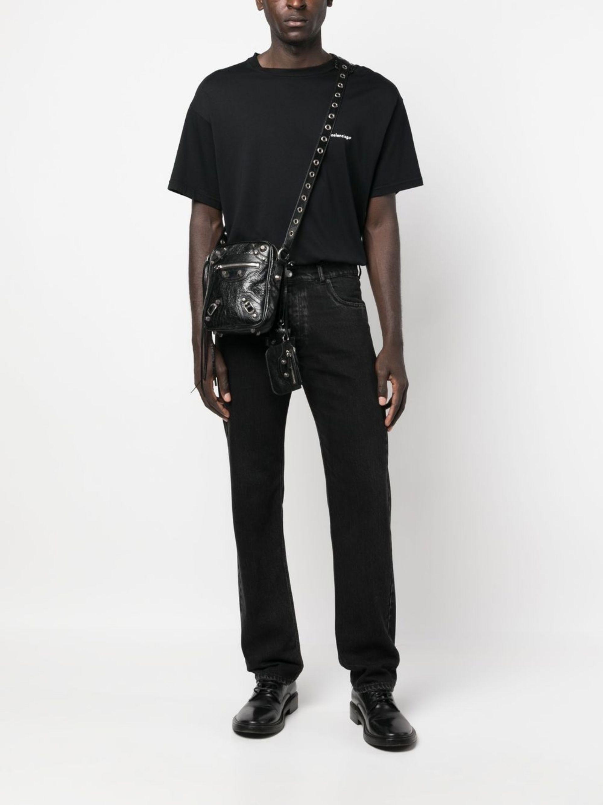 Balenciaga Le Cagole Leather Crossbody Bag Black