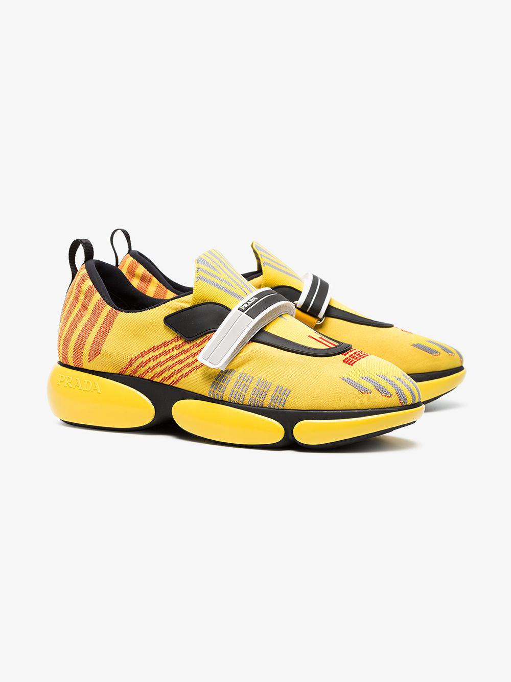 Prada Synthetic Yellow Cloudbust Nylon Sneakers - Lyst