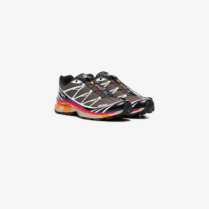Salomon Lab Grey, Pink And Orange Xt-6 Adv Sneakers in Black for Men | Lyst