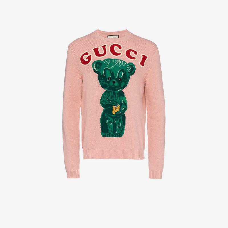 Gucci Intarsia Knit Teddy Bear Sweater for Men Lyst