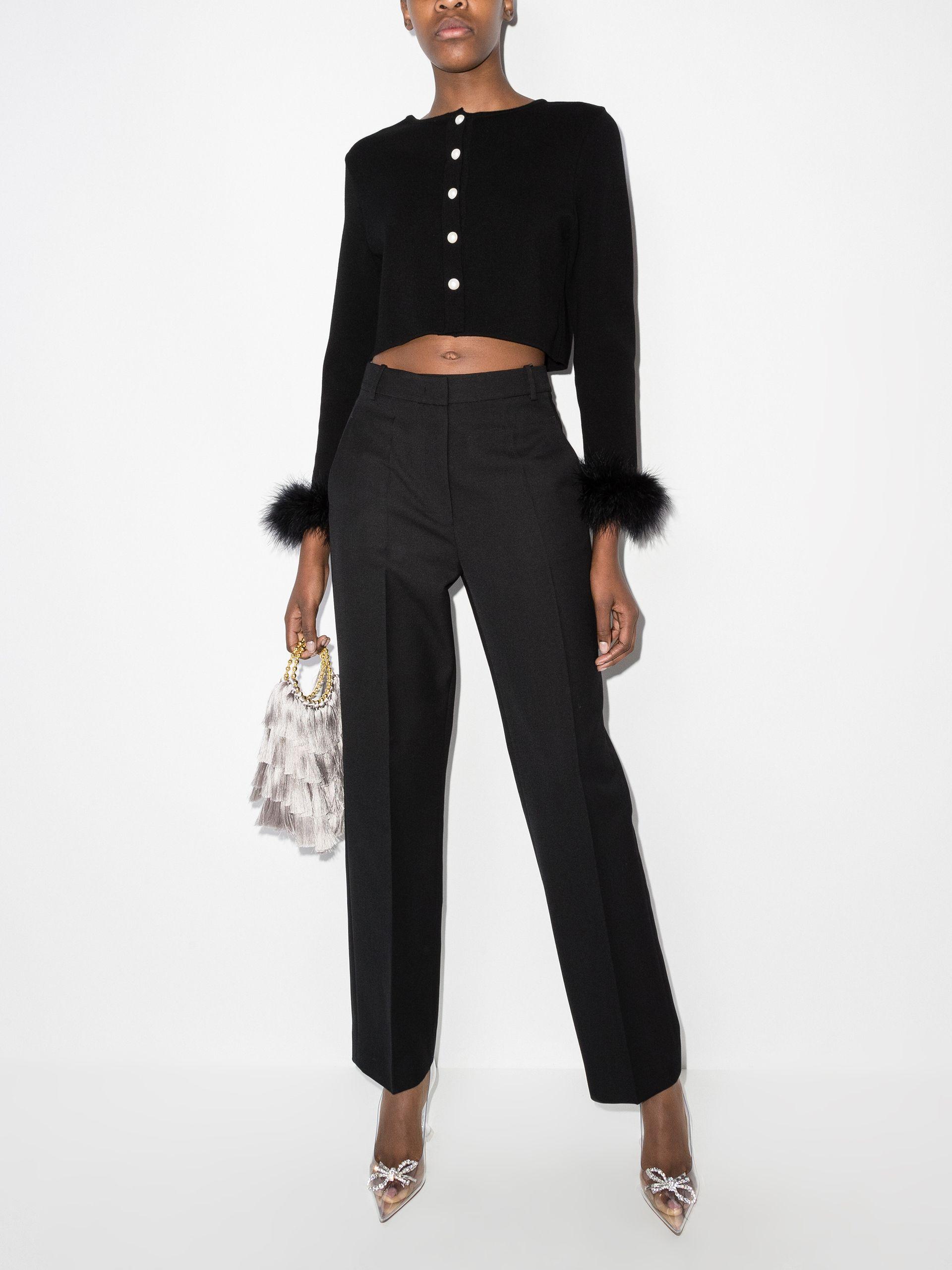 Black hot sale feather cardigan