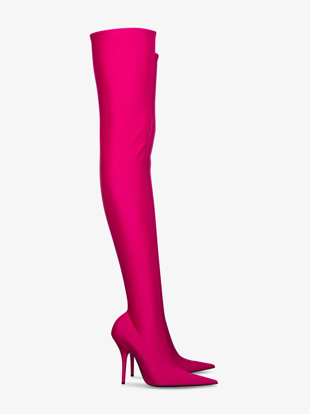 Balenciaga Pink Knife Boots | Lyst