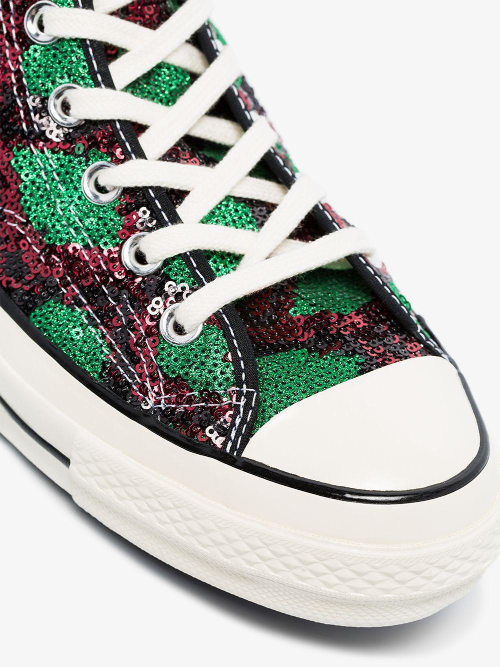 green sequin converse