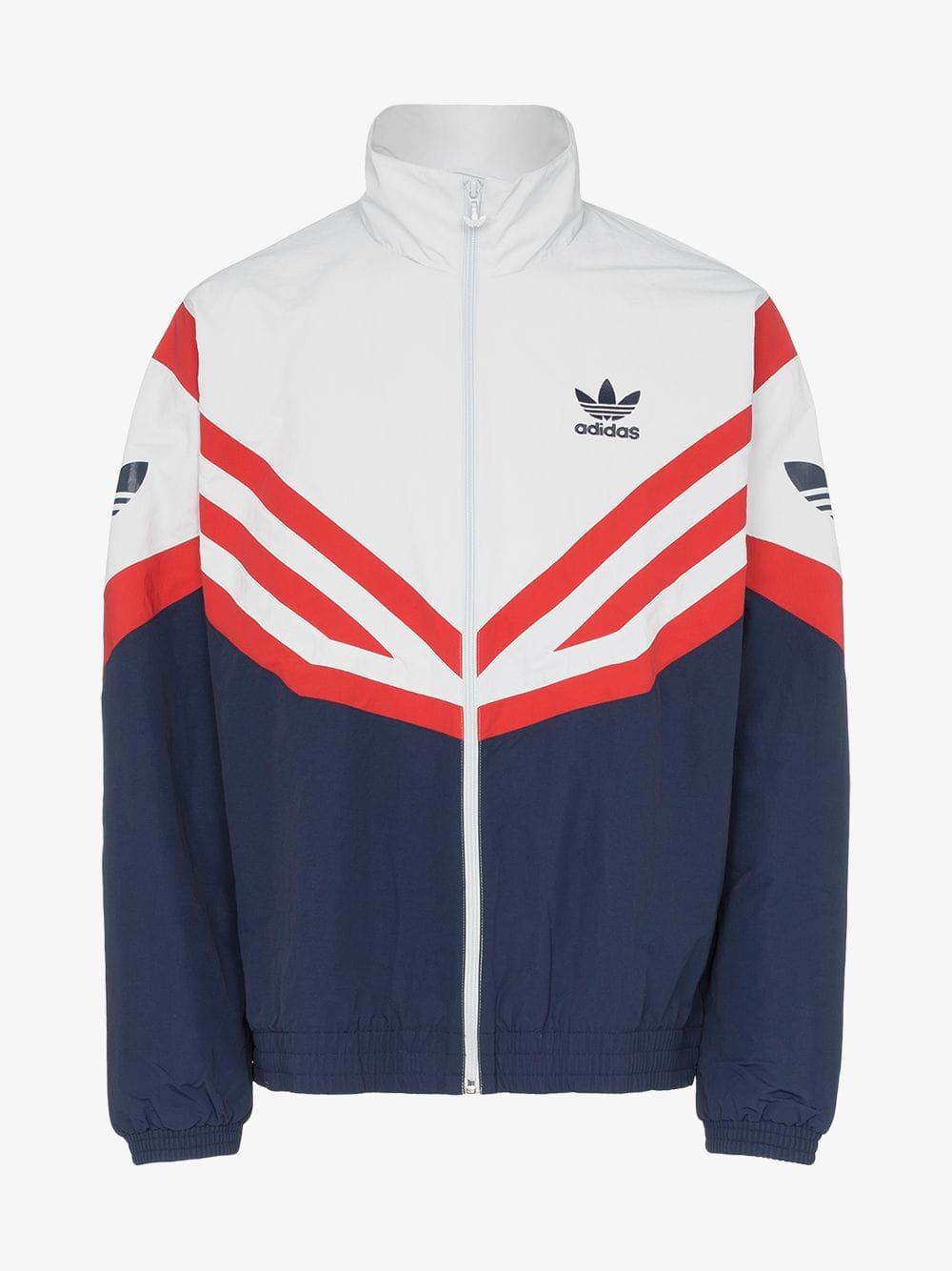 adidas jacket with red stripes