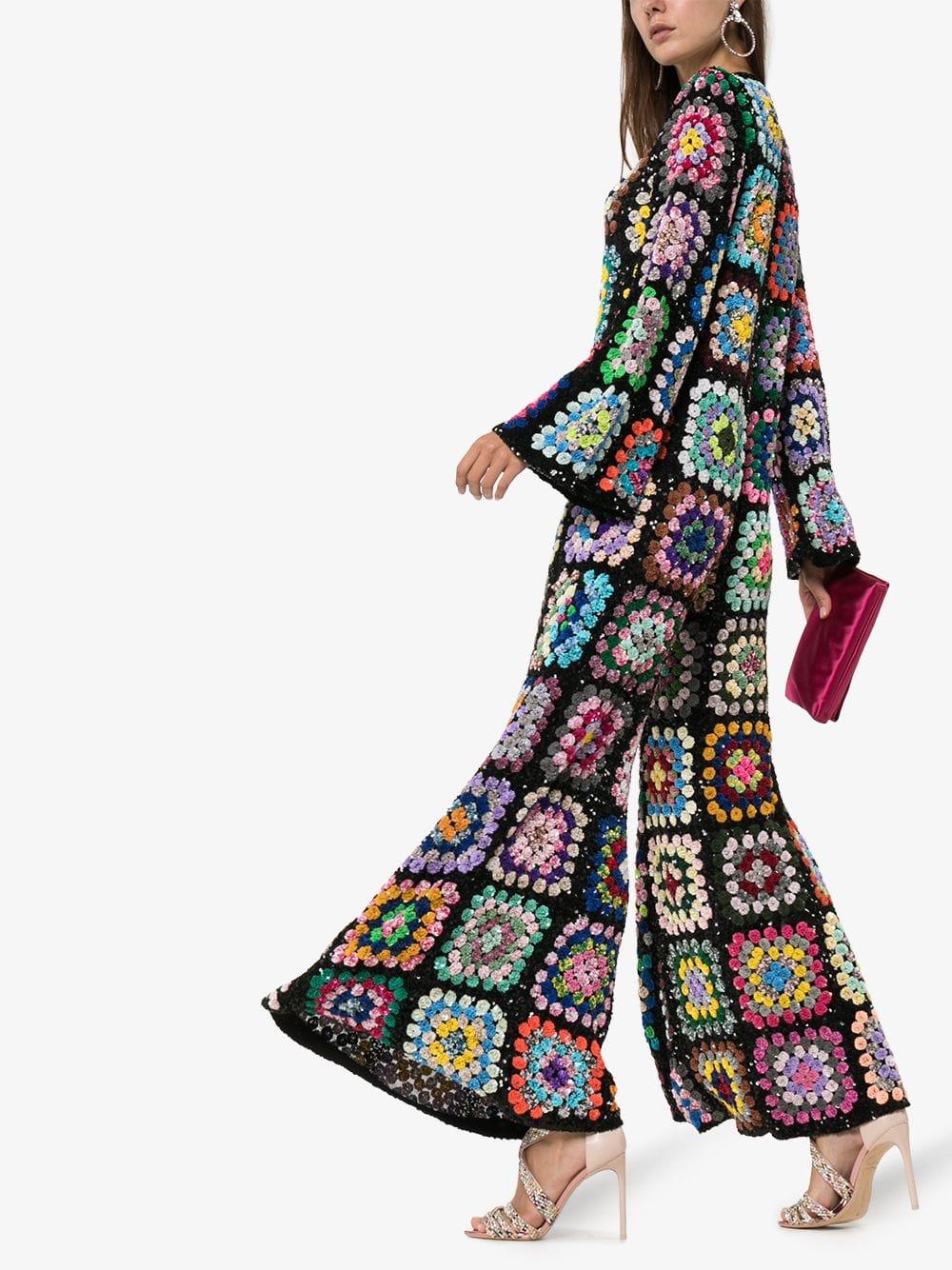Ashish Sequin-embellished Crochet Jumpsuit