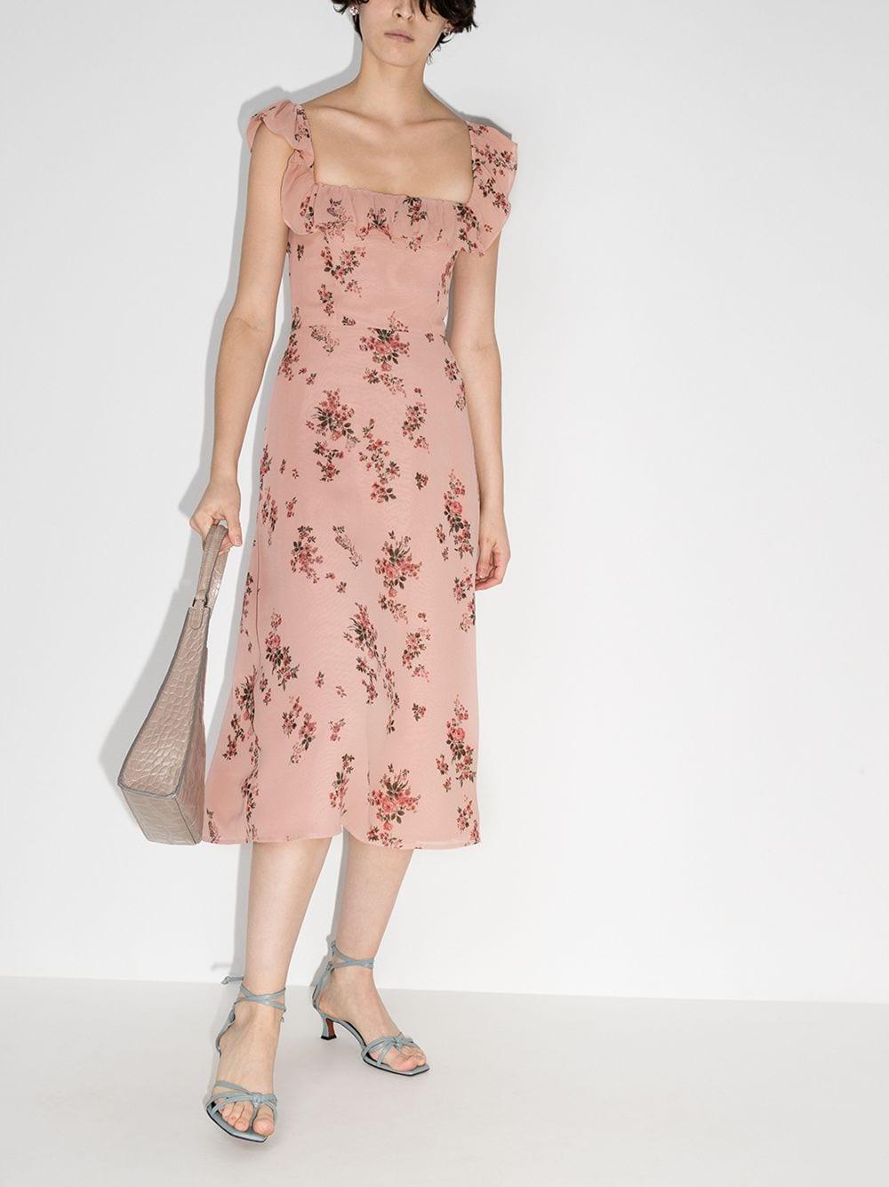 reformation pink floral dress