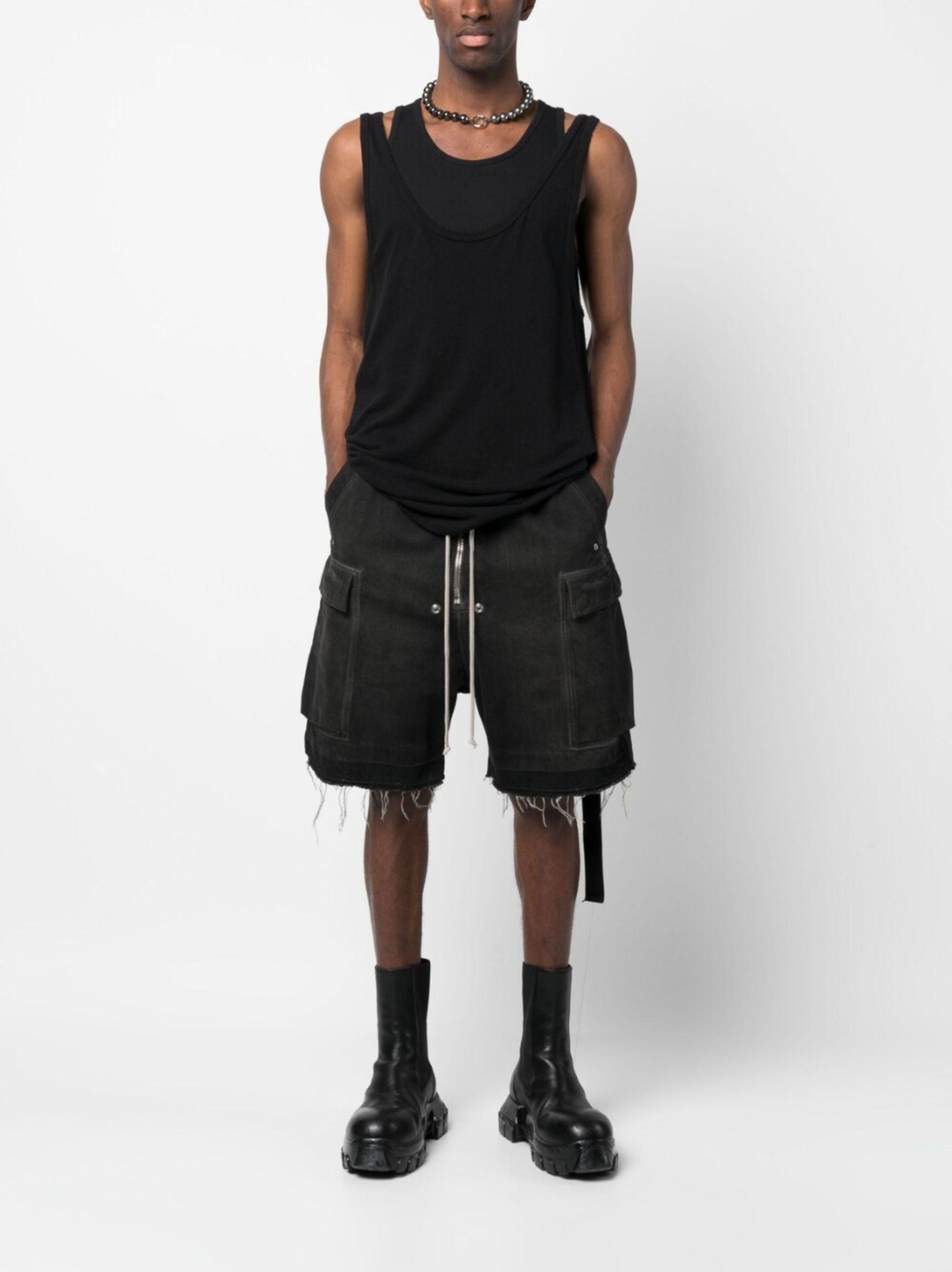 Rick Owens Raw-cut Denim Cargo Shorts in Black for Men | Lyst Rick Owens Raw-cut Denim Cargo Shorts in Black for Men | Lyst