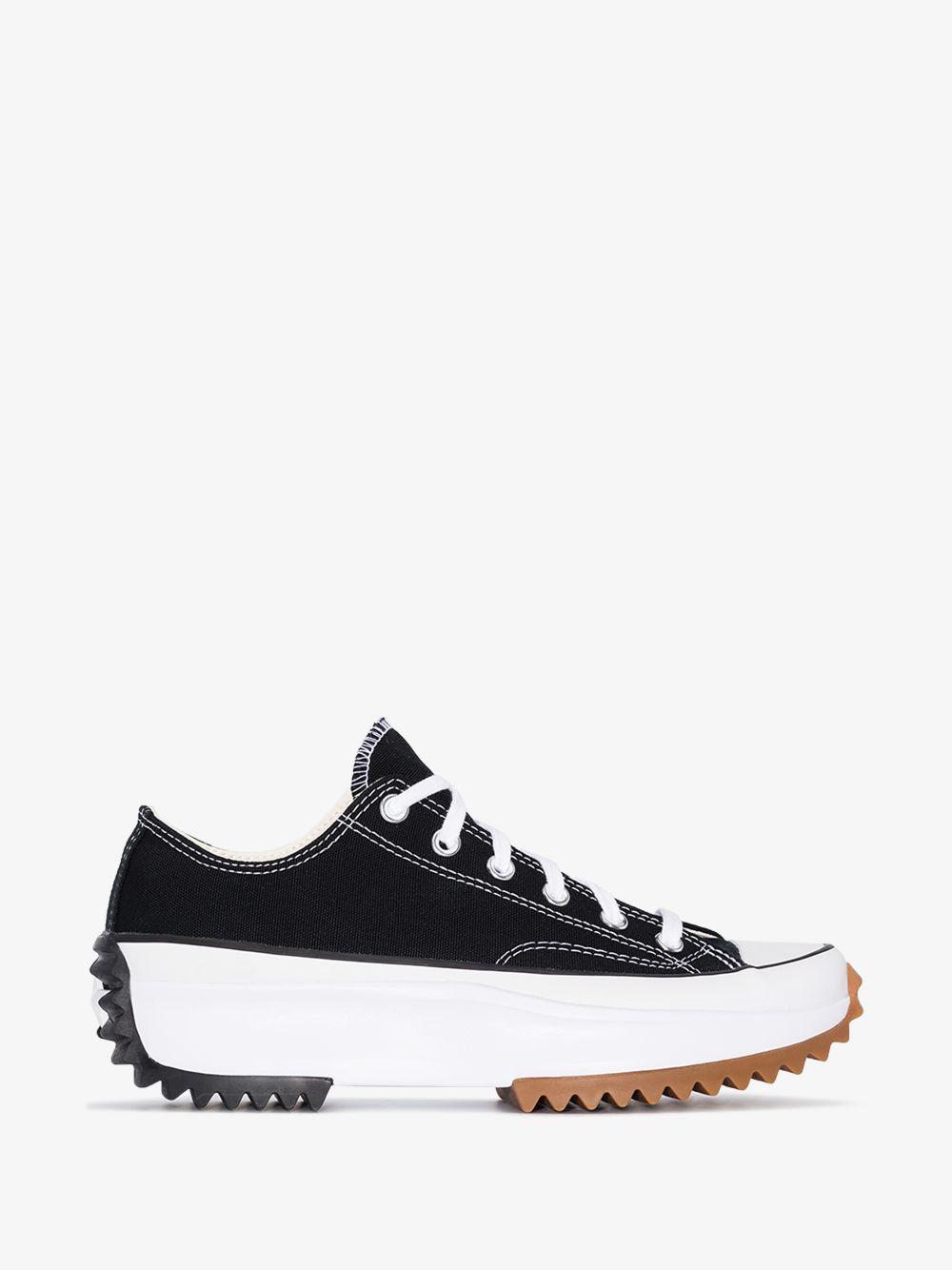 converse run star low black