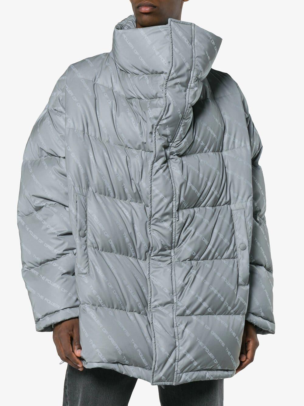 Balenciaga Synthetic Power Of Dreams Reflective Feather Down Puffer Jacket  in Grey (Gray) for Men | Lyst