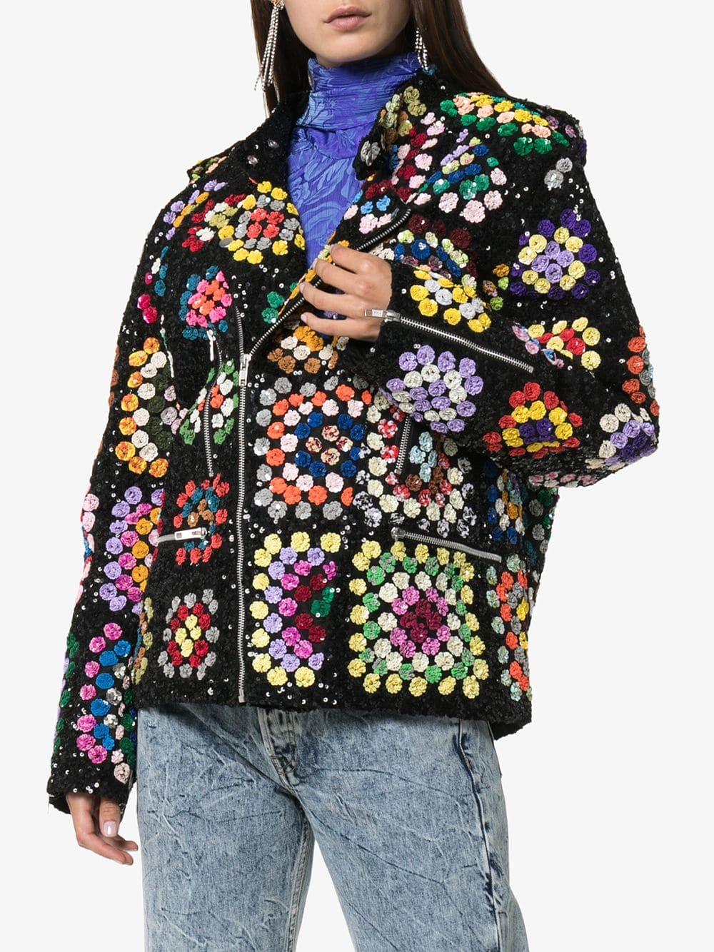 Ashish Sequin-embellished Crochet Biker 