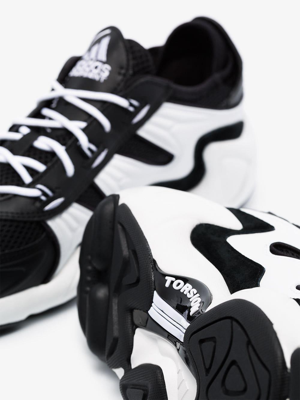 adidas originals yung og black & white trainers