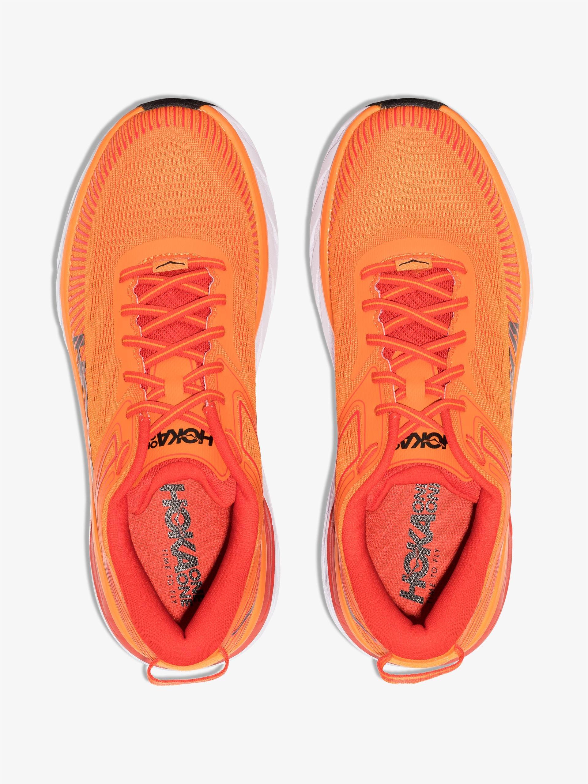 orange workout shoes