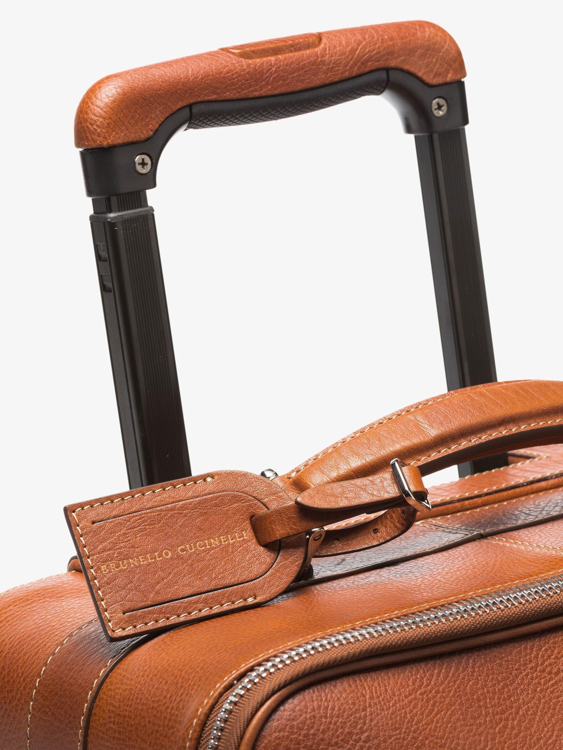 Brunello Cucinelli Leather Cabin Suitcase in Brown for Men | Lyst