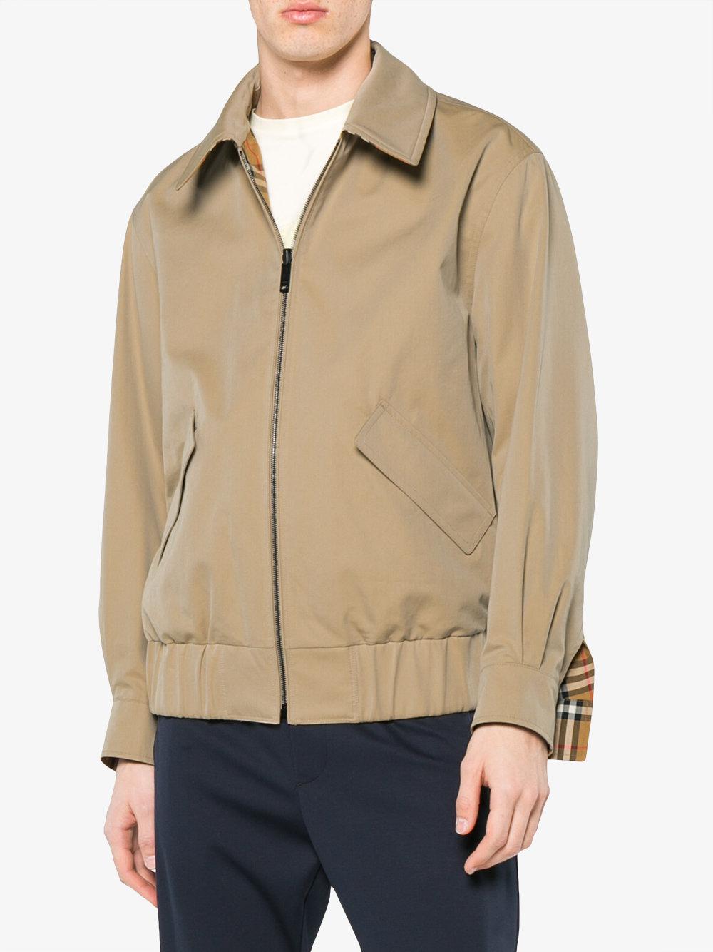 Burberry Cotton Reversible Rainbow Vintage Check Harrington Jacket for