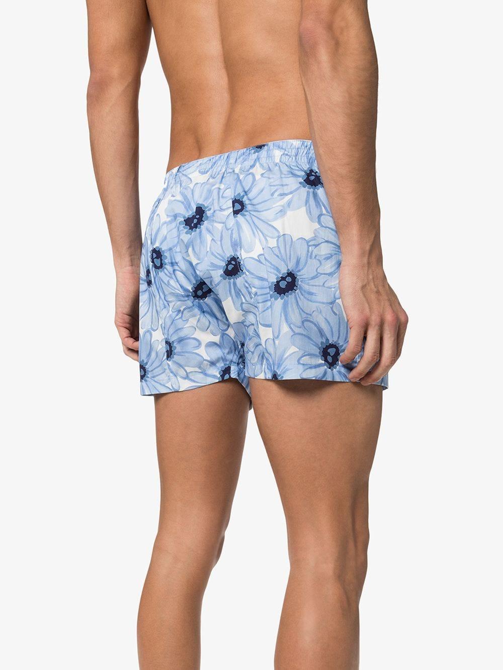 Jacquemus Le Caleçon Floral-print Boxers in Blue for Men | Lyst