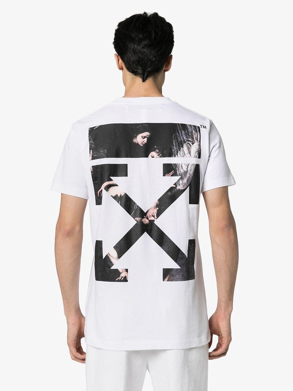 Save 64% Off-White c/o Virgil Abloh Cotton Off Mens Clothing T-shirts Short sleeve t-shirts Caravaggio Arrows T-shirt in White for Men 