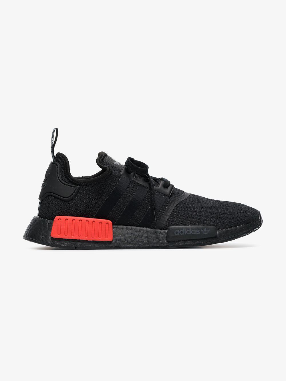 adidas Synthetic Black And Red Nmd R1 Sneakers for Men - Lyst