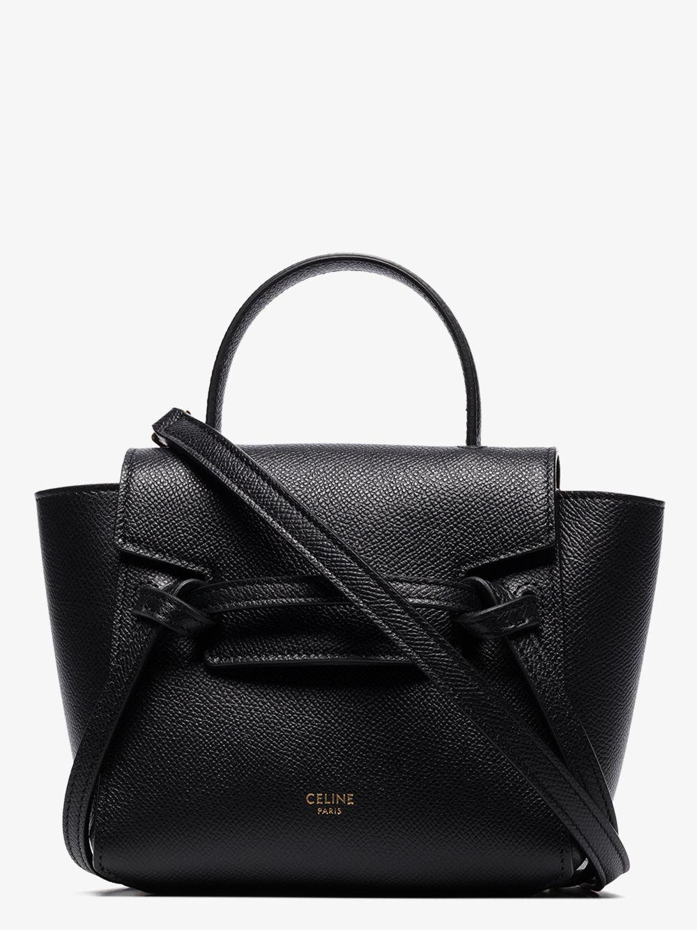 Celine Belt Pico Leather Cross Body Bag in Black