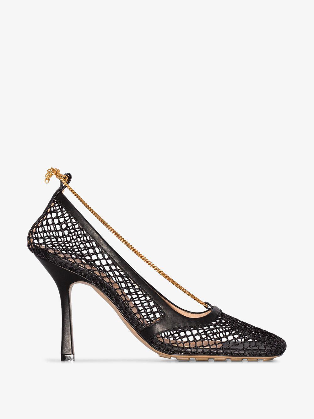 mesh bottega heels