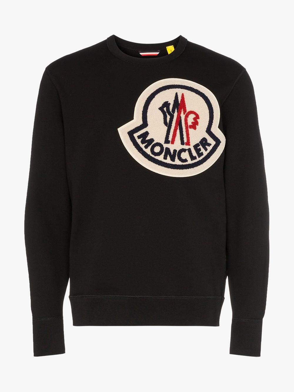 Moncler Genius Cotton Moncler 1952 Logo Sweatshirt in Black for Men - Lyst