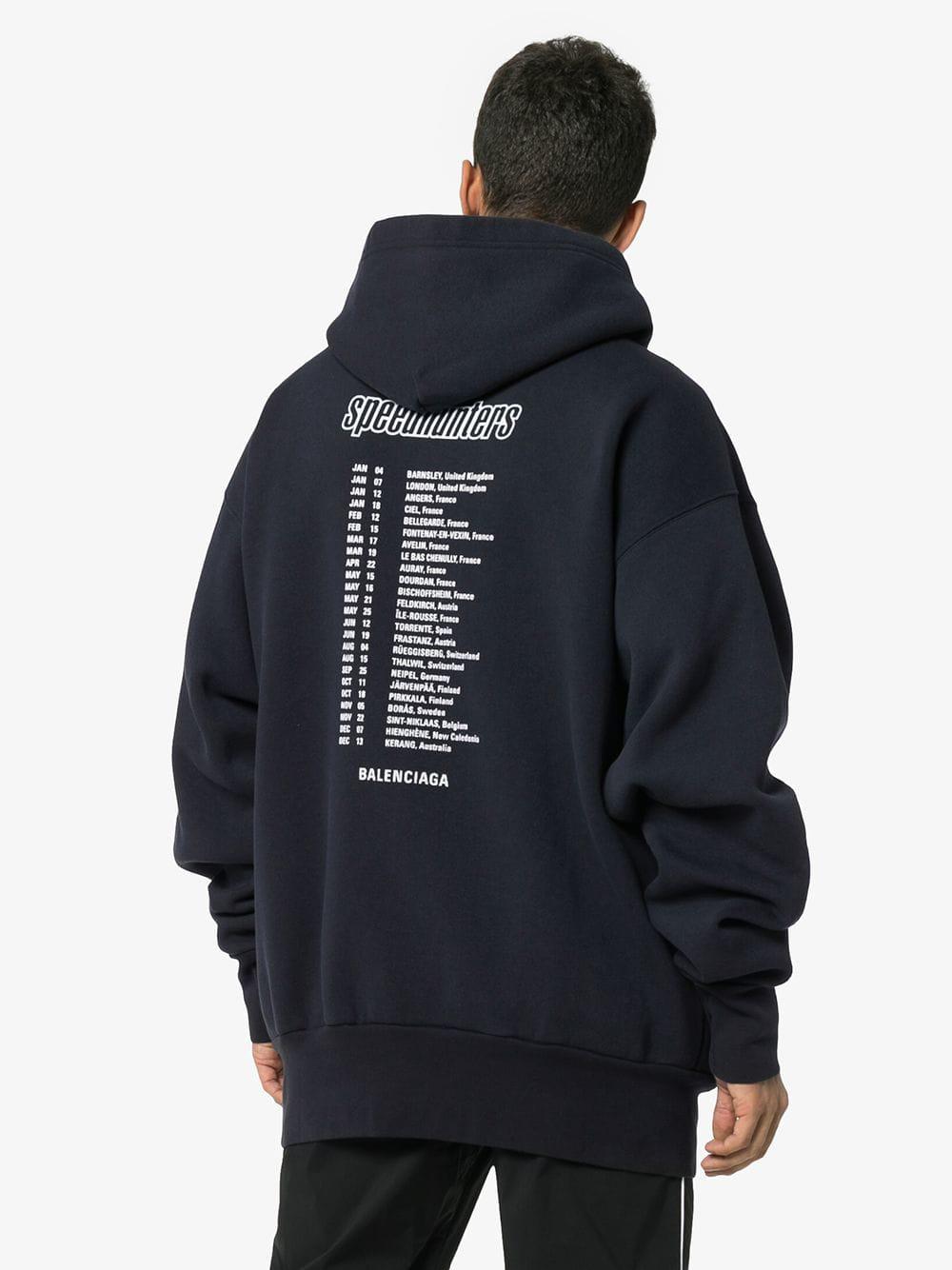 balenciaga hoodie mens black