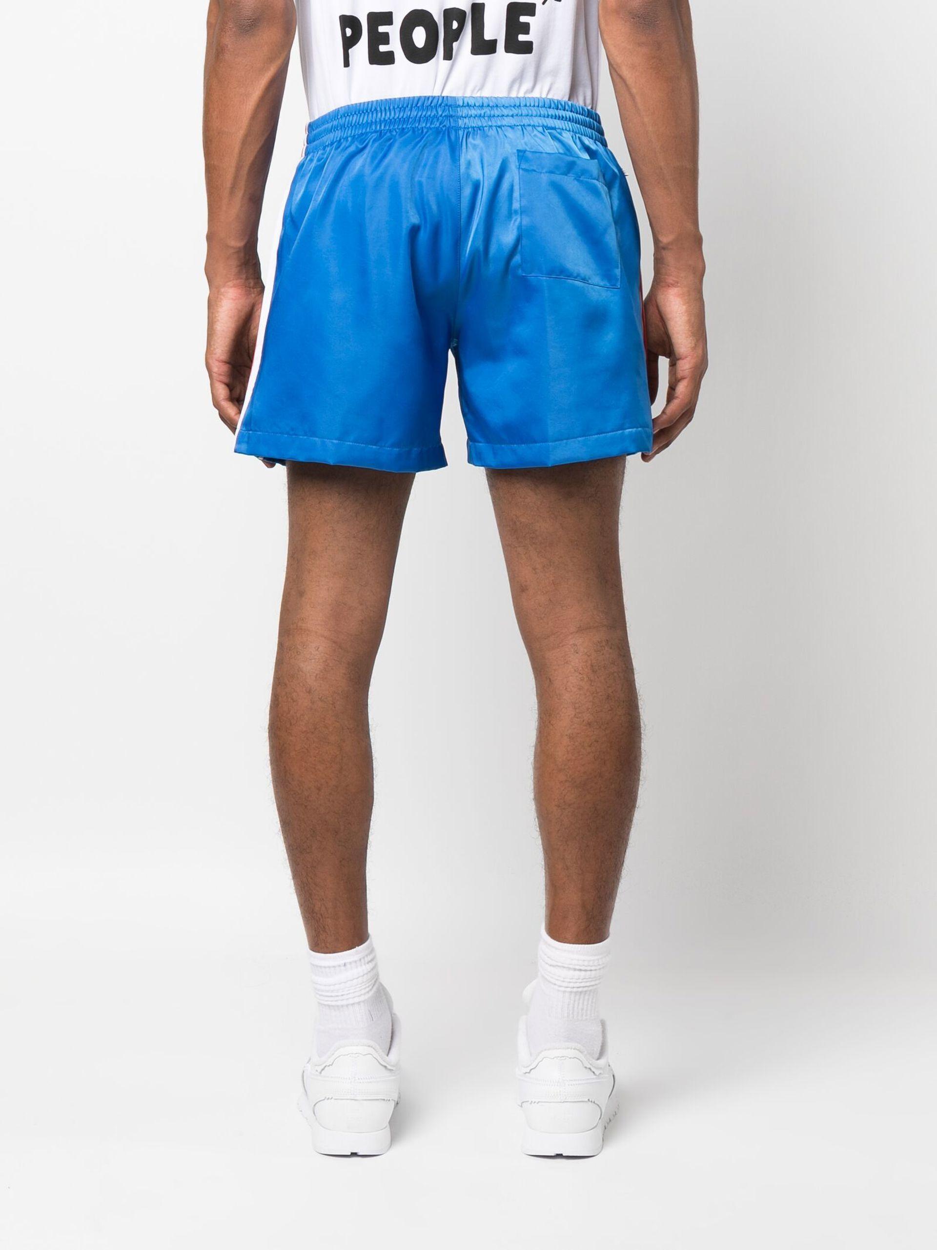 adidas Striped Running Shorts in Blue for Men | Lyst