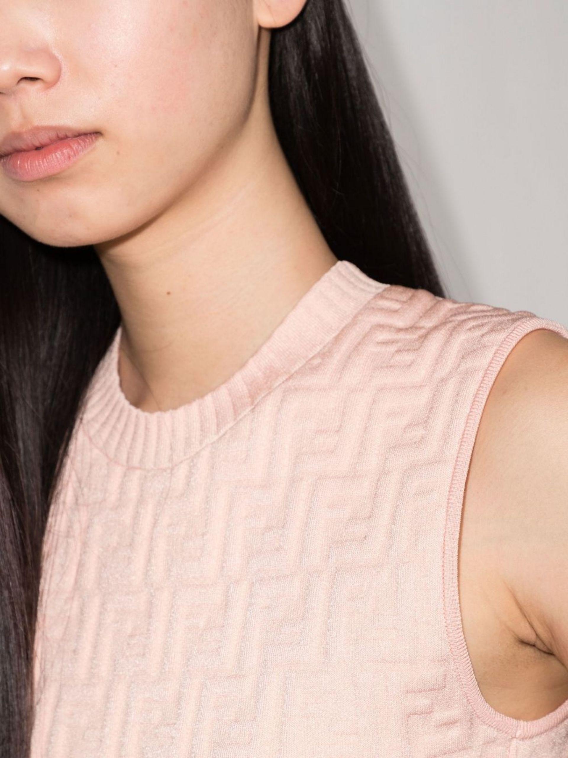ワンピース Fendi Dark Pink Viscose Blend Mini Dress Fendi Mirror Motif Viscose Mini Dress | italist