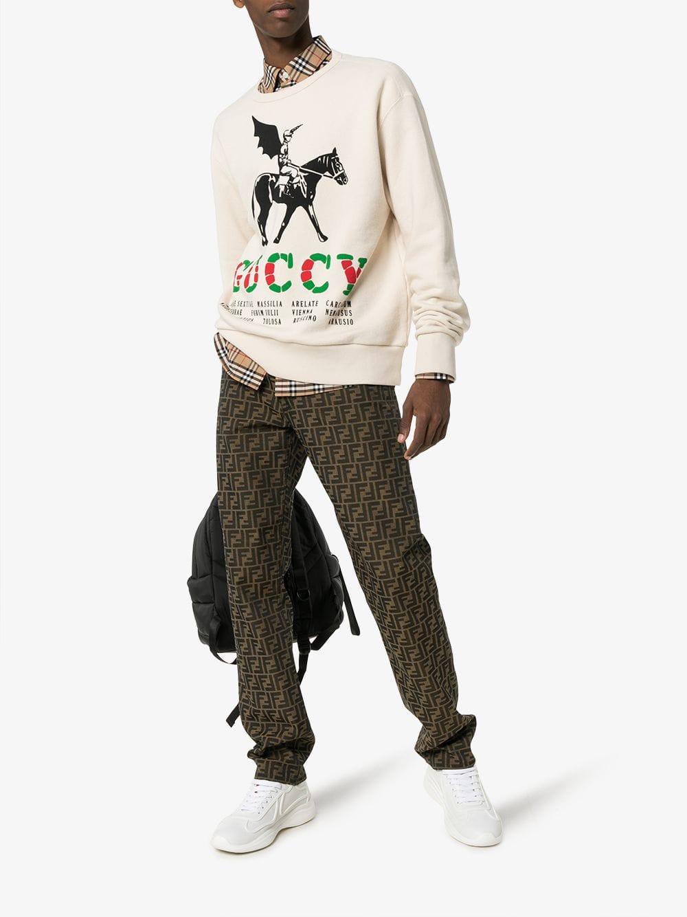Gucci Winged Jockey Sweatshirt for Men | Lyst