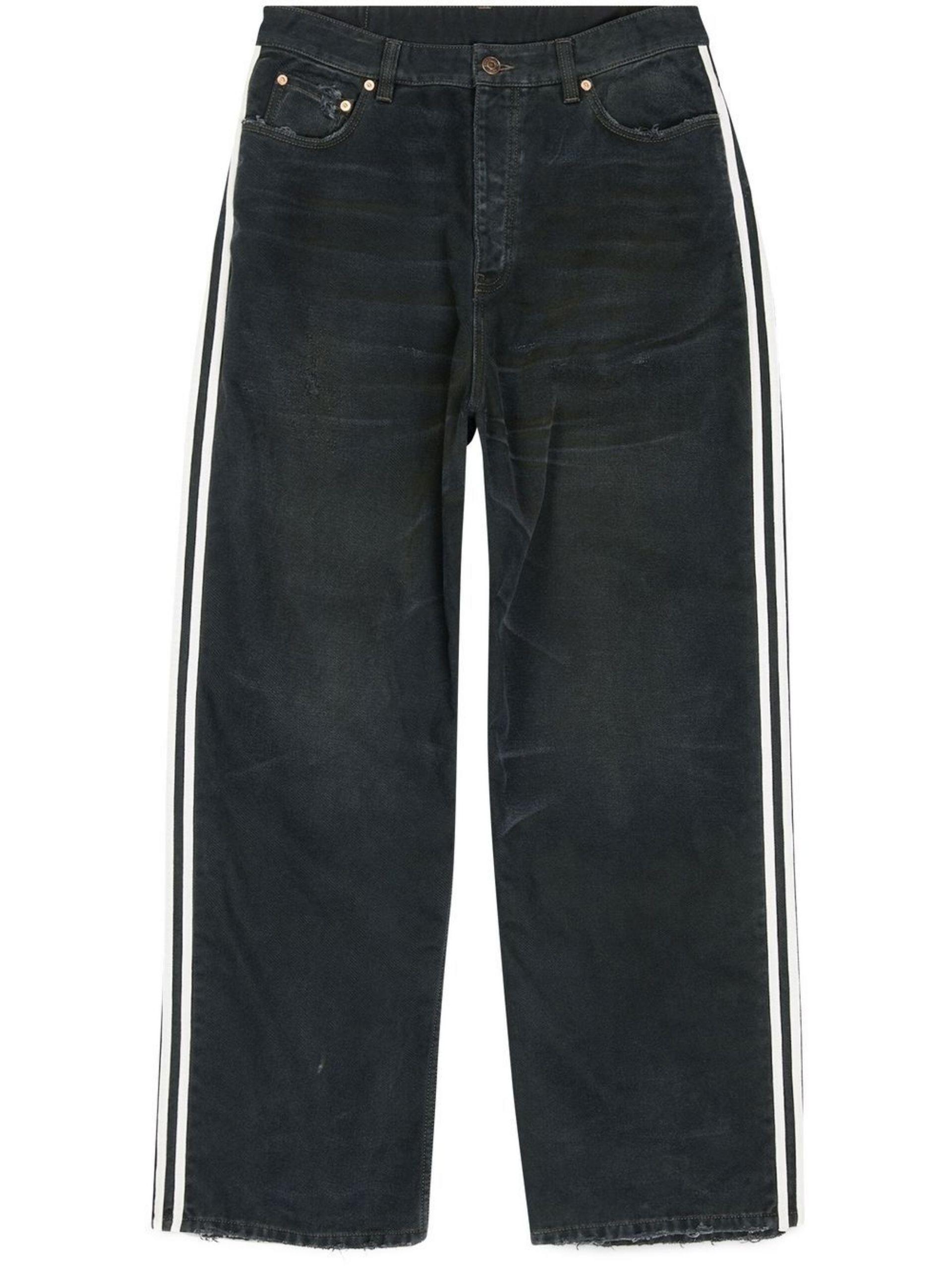 Balenciaga X Adidas Side-stripe Straight-leg Jeans in Blue for Men | Lyst