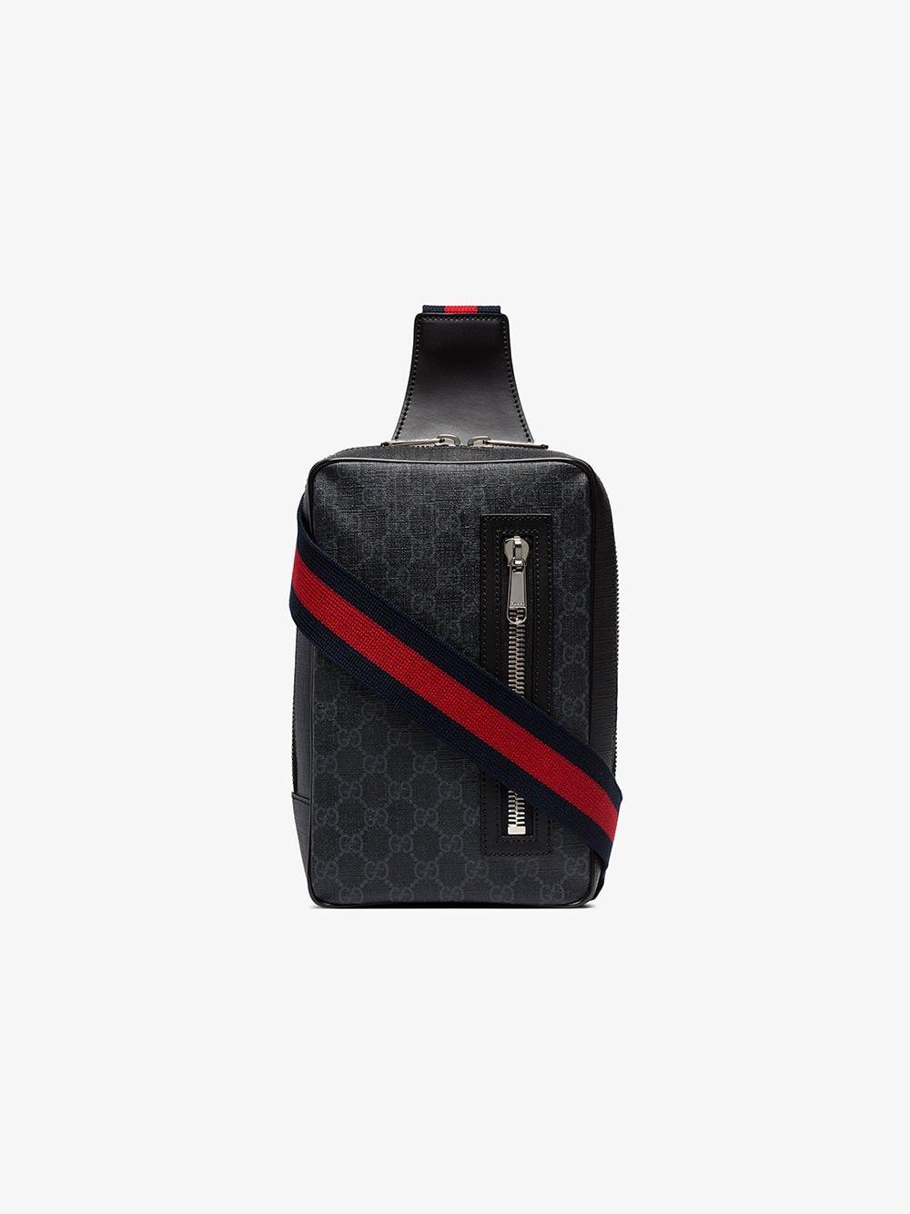 Gucci GG Supreme Cotton Cross Body Bag in Black for Men - Lyst