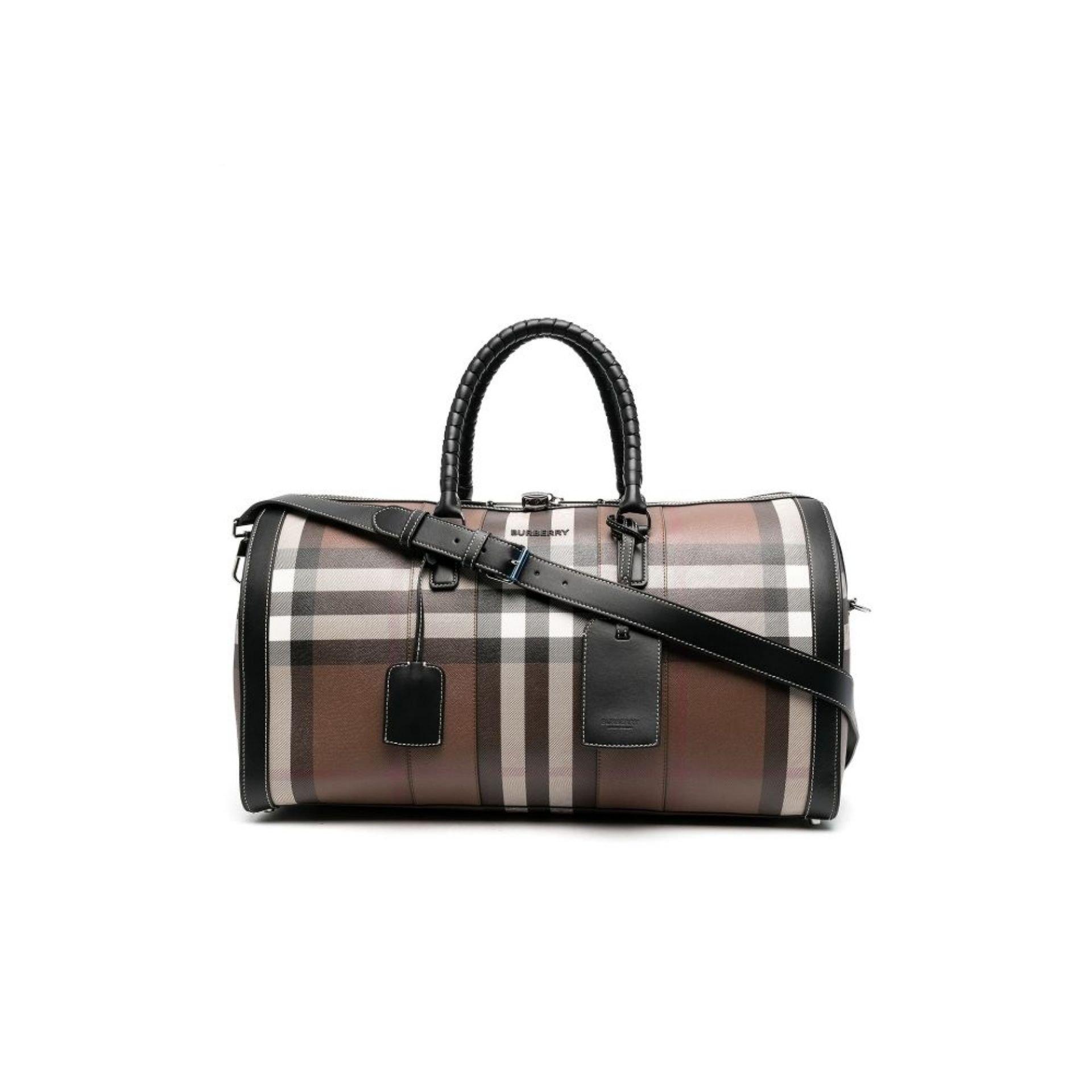 Sprayground Cotton Camouflage Check Print Holdall in Brown for Men Mens Bags Duffel bags and weekend bags 