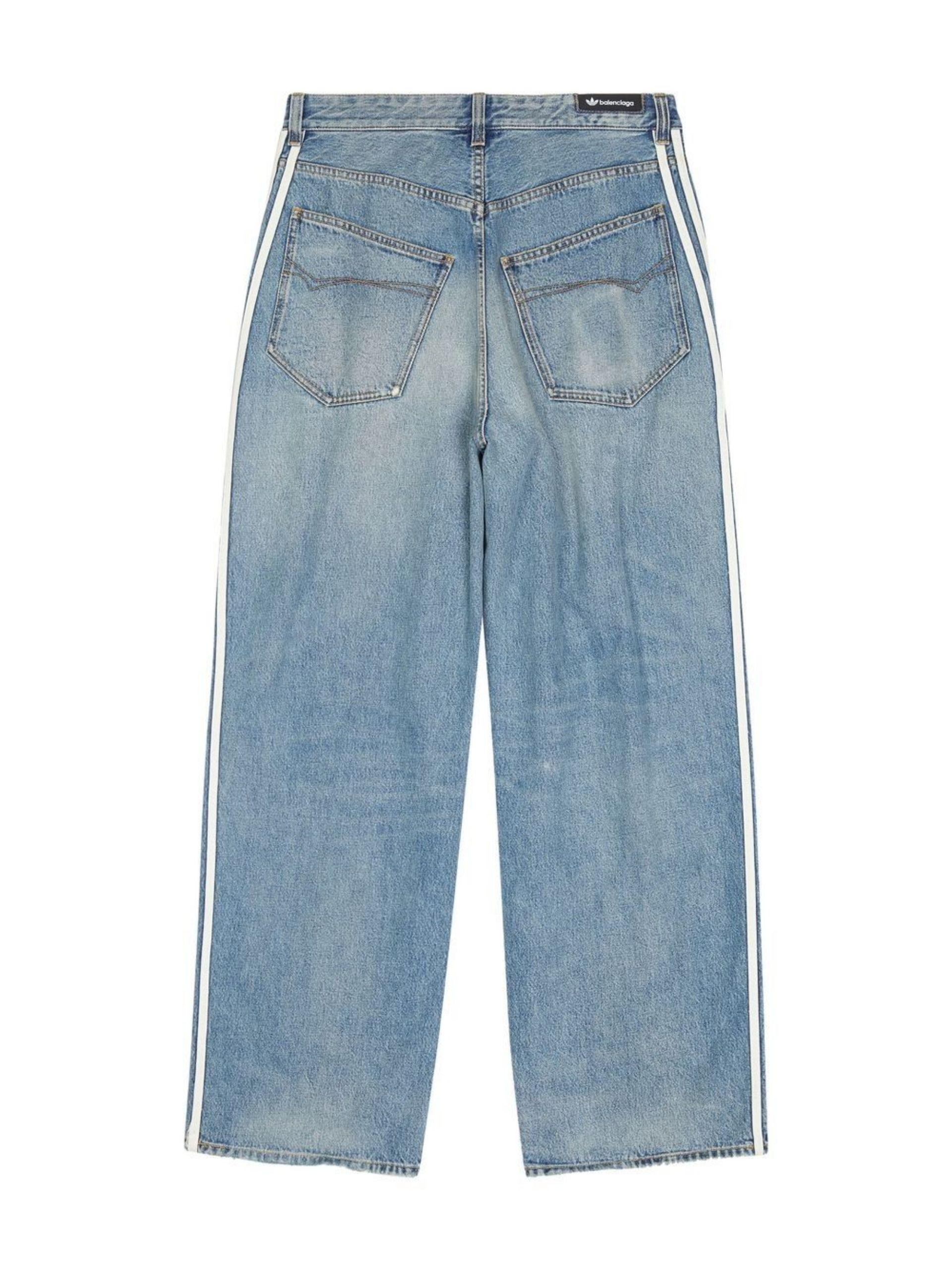 Balenciaga X Adidas Wide-leg Jeans in Blue for Men | Lyst