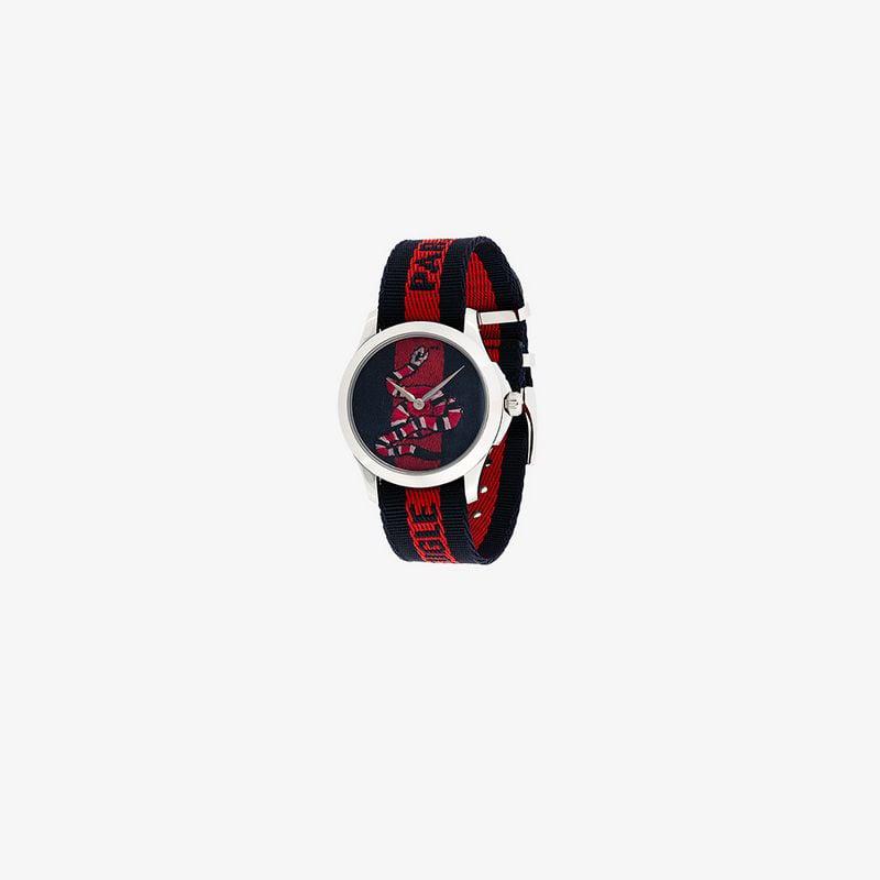 Gucci Synthetic Snake Fabric Strap Watch in Blue for Men | Lyst