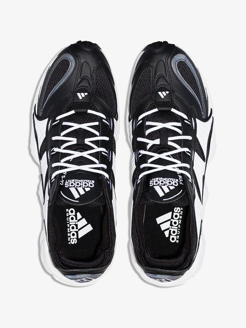 adidas originals yung og black & white trainers