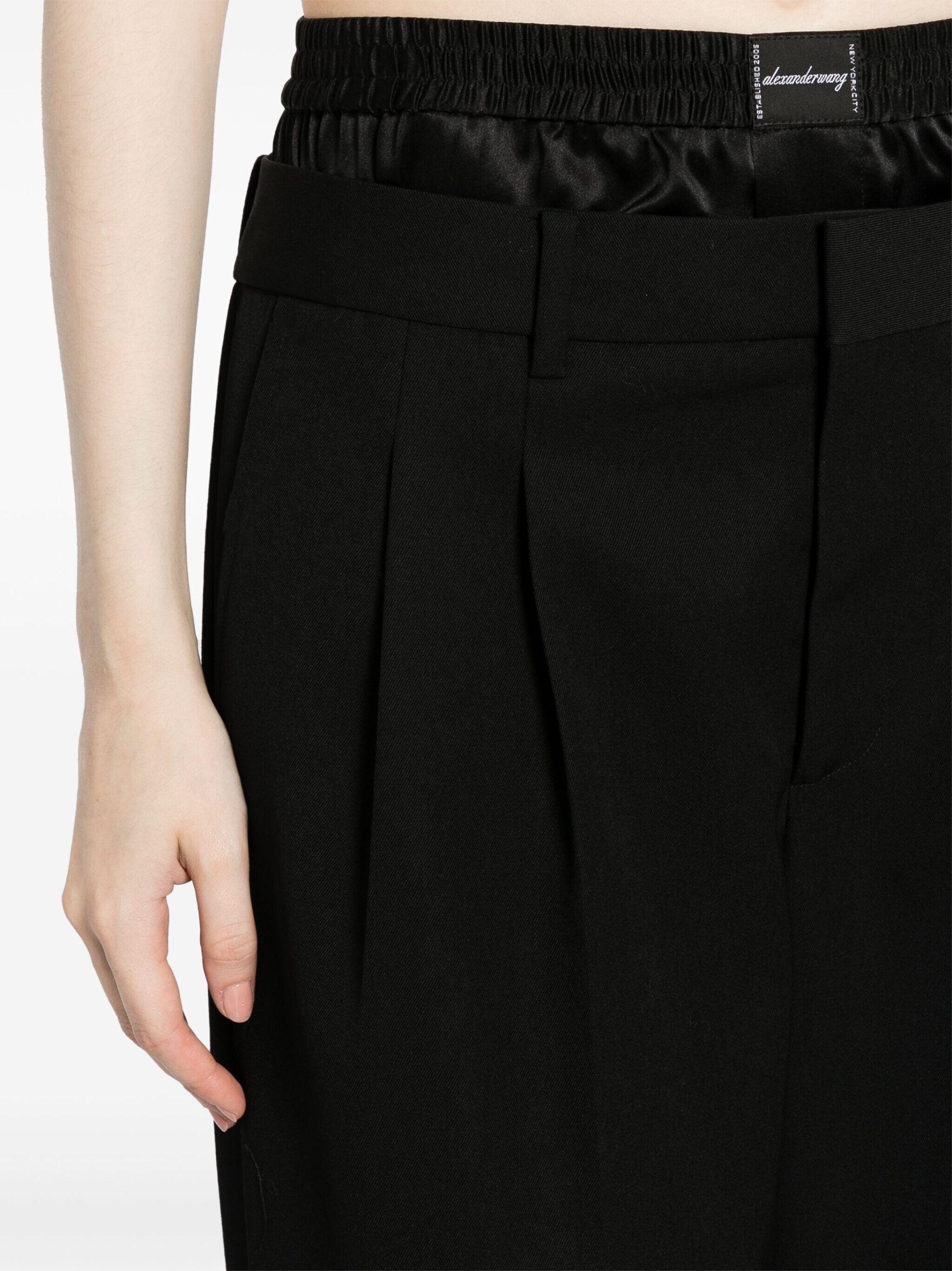 Alexander Wang Black Layered Trousers