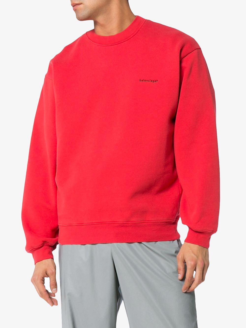 balenciaga sweatshirt red