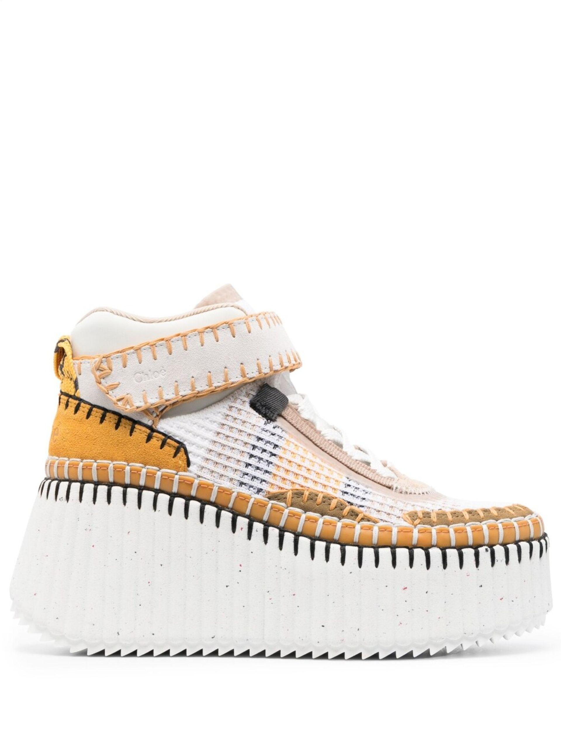 Chloé Nama Platformwedge Sneakers in White Lyst