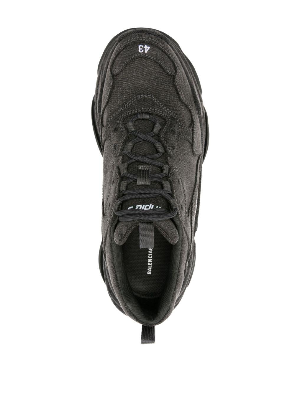 人気★関税込【BALENCIAGA】TRIPLE S DENIM TRAINERS Black Balenciaga Triple S Sneakers in Black for Men | Lyst