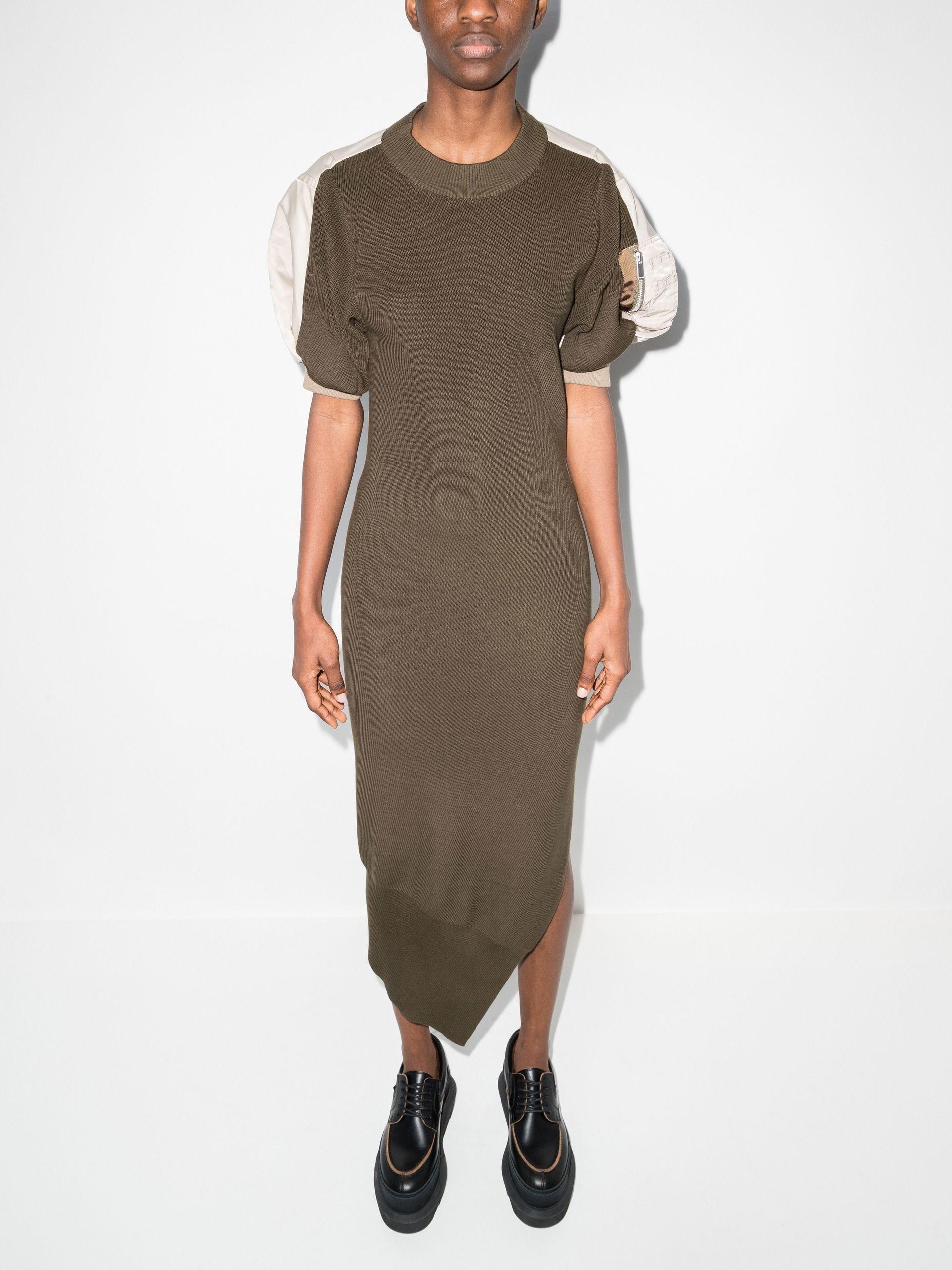 Sacai Cotton Puff Sleeve Asymmetric 