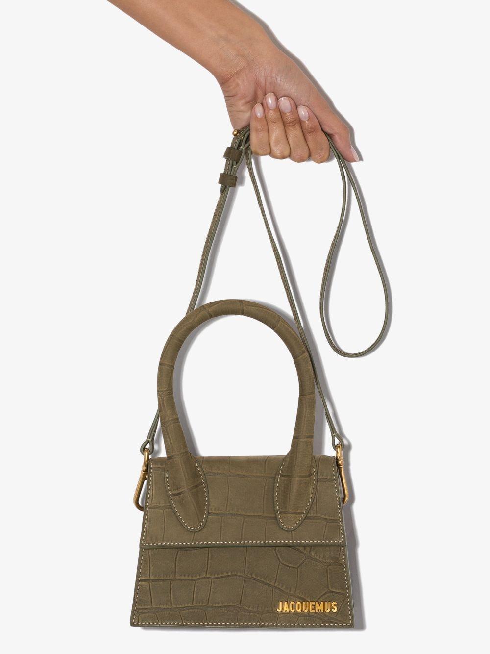 Jacquemus Khaki Le Chiquito Moyen Suede Mini Bag in Green - Lyst