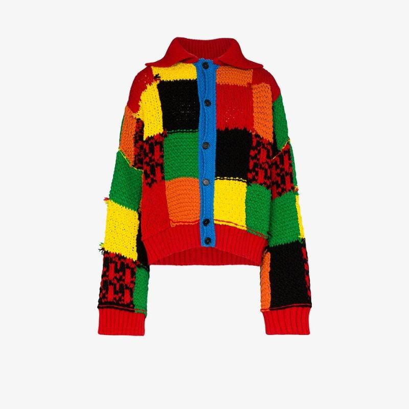 JW Anderson Colourblock Patchwork Cardigan in Red for Men | Lyst Australia