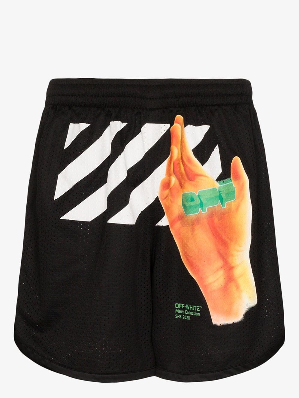 Off-White c/o Virgil Abloh Logo-waistband Track Shorts in Orange Womens Shorts Off-White c/o Virgil Abloh Shorts 